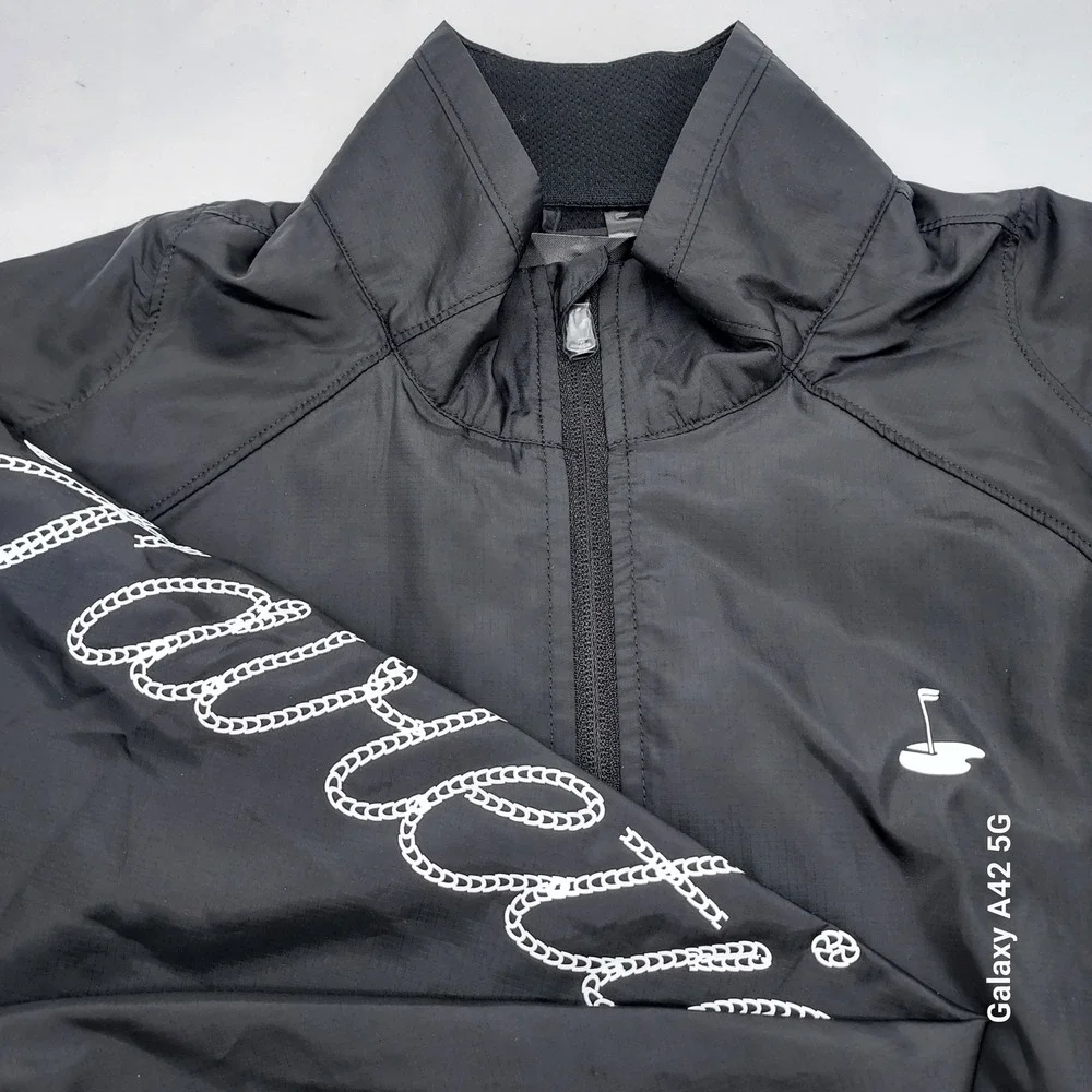 Fabletics Kevin Hart Eagle Edition Golf Windbreaker Jacket Black Mens Medium